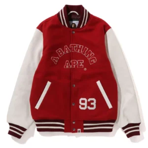 GIANT APE HEAD VARSITY JACKET MENS-BURGUNDY