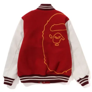 GIANT APE HEAD VARSITY JACKET MENS-BURGUNDY