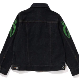 SIDE SHARK 10 OZ STRETCH DENIM JACKET KIDS-NAVY