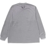 BAPE GRADIENT APE HEAD OVERSIZED L/S TEE MENS-GRAY