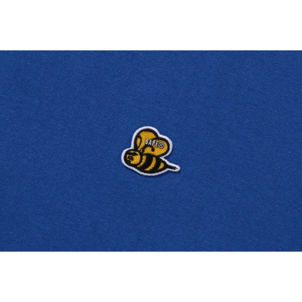 BAPE BEE ONE POINT L/S TEE MENS-BLUE