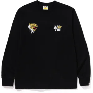 BAPE SOUVENIR GRAPHIC L/S TEE MENS-BLACK