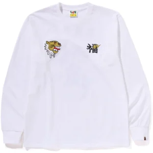 BAPE SOUVENIR GRAPHIC L/S TEE MENS-WHITE