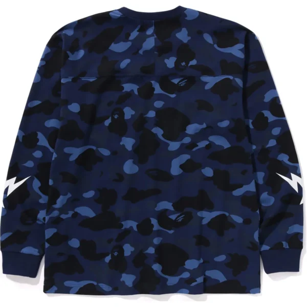 BAPE COLOR CAMO L/S TEE RELAXED FIT MENS-NAVE