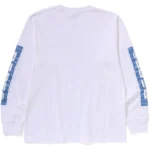 BAPE LUX SPORT PATTERN LOGO LS TEE MENS-WHITE