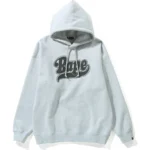 BAPE OVERSIZED PULLOVER HOODIE LADIES-GREY