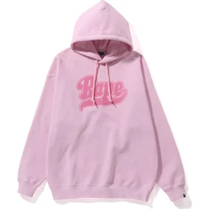 BAPE OVERSIZED PULLOVER HOODIE LADIES-PINK