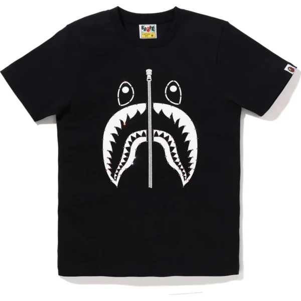 BAPE CLOTHING CRYSTAL STONE SHARK TEE LADIES