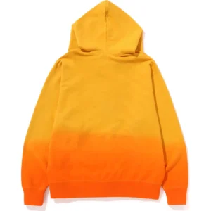 BAPE OLLEGE GRADATION RELAXED FIT FULL ZIP HOODIE MENS-ORANGE