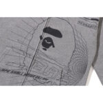 BAPE CLOTHING OVER PRINTED ZIP HOODIE KIDS-GREY