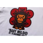 BAPE BABY MILO FRIENDS LS TEE KIDS-WHITE