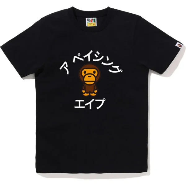 BAPE BABY MILO KATAKANA COLLEGE TEE LADIES