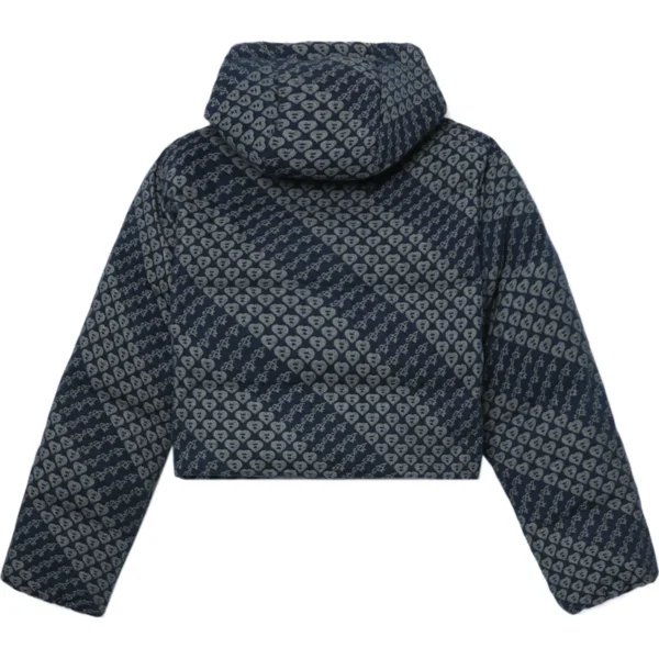 BAPE HOODY DOWN JACKET LADIES-indigo