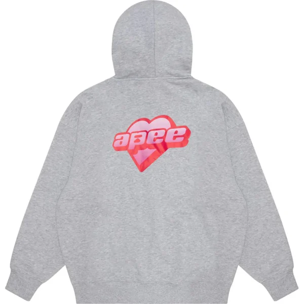 BAPE CLOTHING APEE HOODIE OVERSIZED JACKET LADIES-GREY