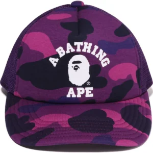 BAPE COLOR CAMO COLLEGE MESH CAP MENS-PURPLE