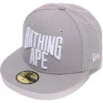 BAPE NYC LOGO NEW ERA 59FIFTY CAP MENS-GRAY