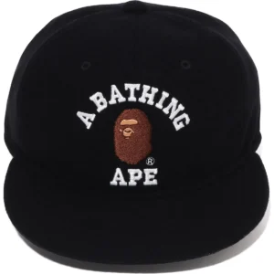 BAPE COLLEGE WOOL CAP MENS-BLACK