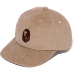 BAPE APE HEAD CORDUROY CAP MENS-BEIGE