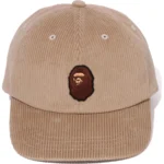 BAPE APE HEAD CORDUROY CAP MENS-BEIGE