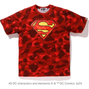 A BATHING APE® BAPE×SUPERMAN SHIRT-RED