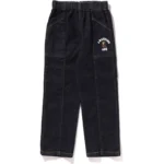 BAPE JEANS COLLEGE PANEL DENIM PANTS KIDS-BLACK