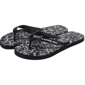 BAPE ABC NEON CAMO BEACH SANDALS MENS-BLACK