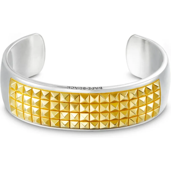 BAPE BLACK STUD BRACELET MENS-SILVER