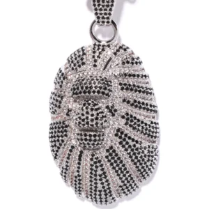 BAPE APE HEAD CRYSTAL STONE NECKLACE-BLACK