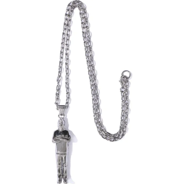 BAPE SHARK SEIJIN NECKLACE-SILVER