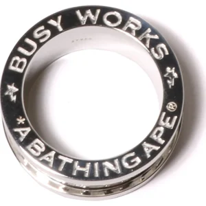 BAPE LOGO RING MENS-SILVER