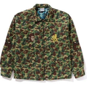 BAPE X READYMADE ABC CAMO VIETNAM JACKET MENS-Green