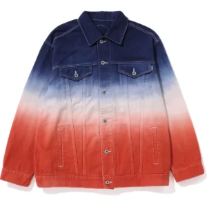 BAPE GRADATION CHAMPION LOOSE FIT DENIM JACKET MENS-MULTI