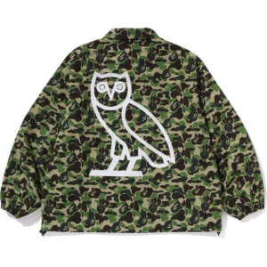 BAPE X OVO ABC CAMO COACH JACKET MENS-GREEN