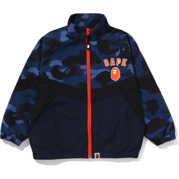 COLOR CAMO BLOCK JACKET LOOSE FIT KIDS-Navy