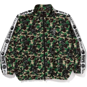 BAPE X SAINT MXXXXXX ABC CAMO TRACK JACKET MENS-Green