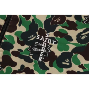 BAPE X SAINT MXXXXXX ABC CAMO TRACK JACKET MENS-Green