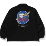 SPACE APE RELAXED FIT COACH JACKET MENS-Black