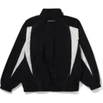 BATHING APE LOGO NYLON TRACK JACKET MENS-Black