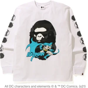 A BATHING APE® BAPE×BATMAN L/S-WHITE