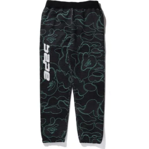 BAPE TEXT CODE CAMO SWEAT PANTS MENS-BLACK