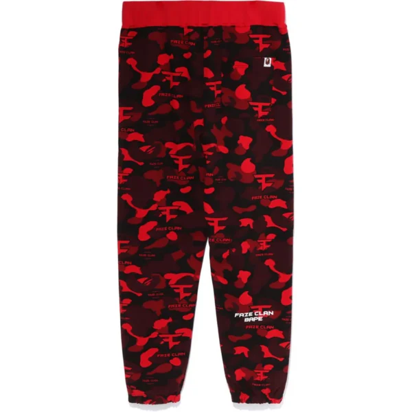 BAPE X FAZE CLAN SWEAT PANTS MENS-RED