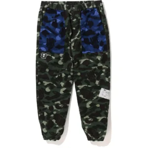 BAPE X UNDEFEATED COLOR CAMO FLANNEL PANTS MENS-GREEN