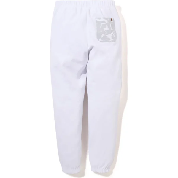 BAPE APE HEAD ONE POINT OVERSIZED SWEAT PANTS LADIES-WHITE