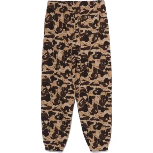 BAPE COOKIE CAMO 2 OVERSIZED SWEAT PANTS LADIES-BROWN