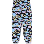 BAPE NEW MULTI CAMO OVERSIZED SWEAT PANTS LADIES-MULTI