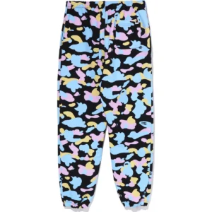 BAPE NEW MULTI CAMO OVERSIZED SWEAT PANTS LADIES-MULTI