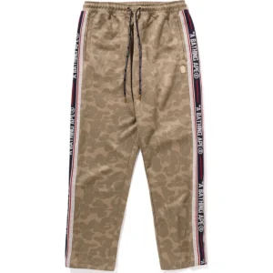 BAPE TONAL SOLID CAMO TRACK PANTS MENS-BEIGE