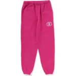 BAPE PIGMENT DYE SWEAT PANTS LADIES-PINK