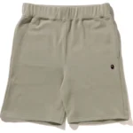 BAPE APE HEAD ONE POINT SWEAT SHORTS MENS-BEIGE