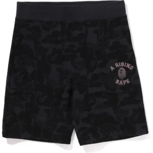 BAPE ASIA CAMO SWEAT SHORTS MENS-BLACK